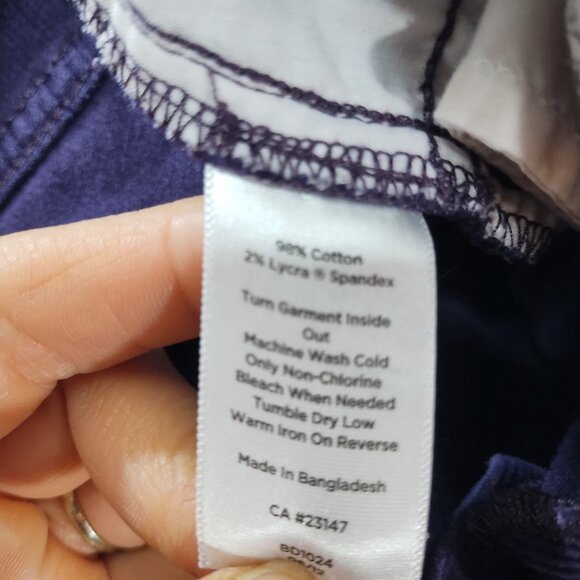 Talbots Dark Purple Straight Leg High Rise Corduroy-Heritage-Sz 8 - Picture 9 of 14